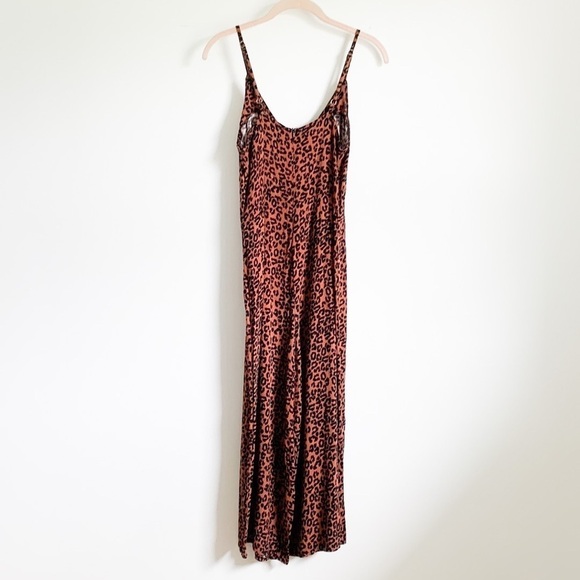American Eagle Outfitters Leopard Animal Print Cropped Jumpsuit XS - Picture 11 of 15